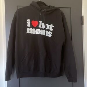 Danny Duncan I Love Hot Moms Black Hoodie Size Large